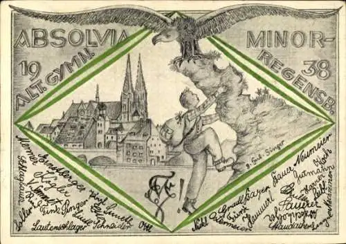 Studentika Ak Regensburg, Altes Gymnasium, Absolvia Minor 1938