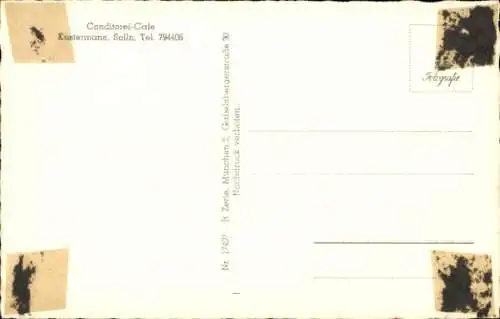 Ak Solln München, Konditorei Café Kustermann, Inneres