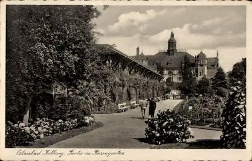 Ak Kołobrzeg Ostseebad Kolberg Pommern, Rosengarten