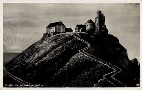 Ak Malá Úpa Kleinaupa Reg. Königsgrätz, Schneekoppe mit Baude