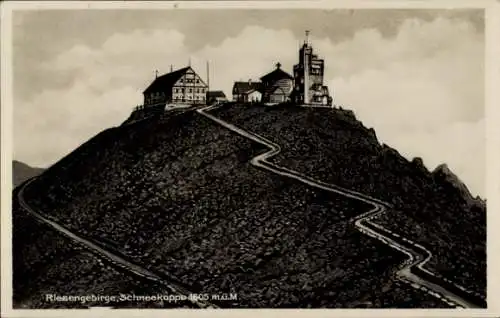 Ak Malá Úpa Kleinaupa Reg. Königsgrätz, Schneekoppe mit Baude