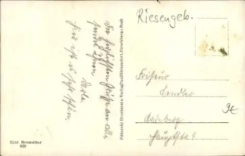 Ak Malá Úpa Kleinaupa Reg. Königsgrätz, Schneekoppe mit Baude