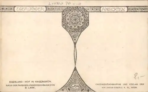 Künstler Ak Lark, B., Hagengrün Karlovarský kraj, Hof