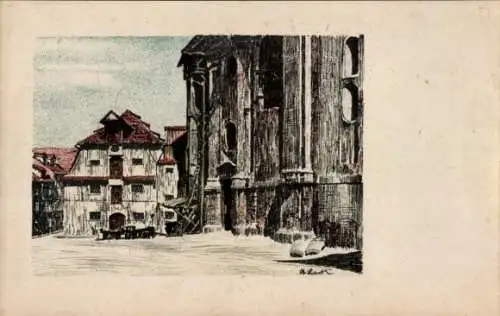 Künstler Ak Lark, B., Cheb Eger Region Karlsbad, Sankt Clara