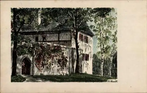 Künstler Ak Lark, B., Cheb Eger Region Karlsbad, Schloss Seeberg