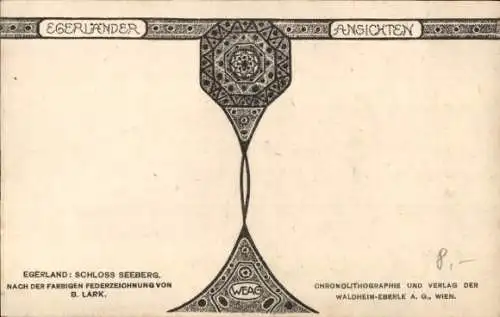 Künstler Ak Lark, B., Cheb Eger Region Karlsbad, Schloss Seeberg