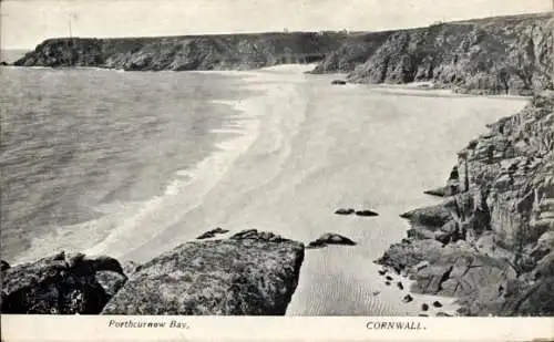 Ak Cornwall England, Porthcurno Bay