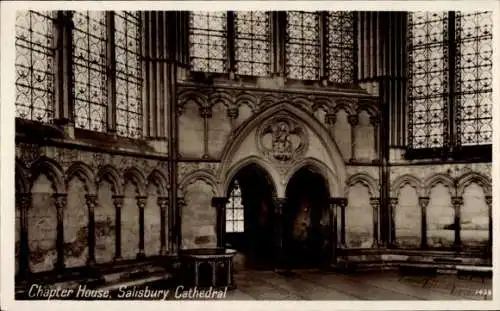 Ak Salisbury Südwestengland, Kathedrale, Kapitelsaal