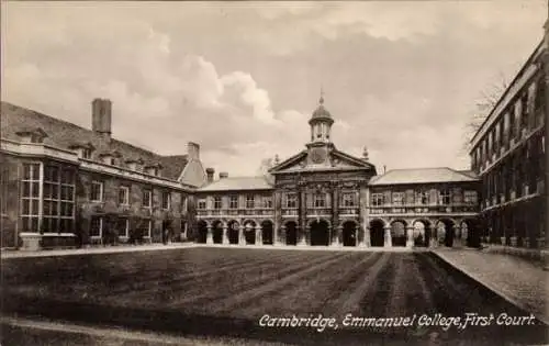 Ak Cambridge Ostengland, Emmanuel College, First Court