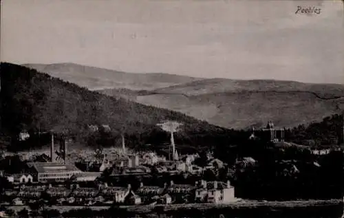 Ak Peebles Schottland, Panorama