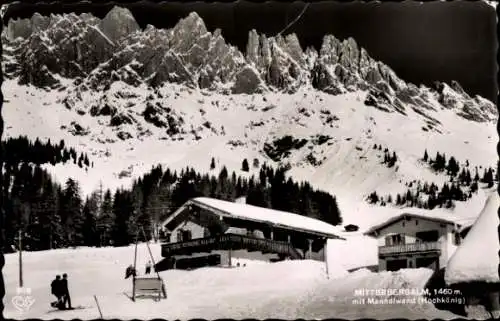 Ak Mühlbach am Hochkönig in Salzburg, Mitterbergalm, Hochkönig, Schneeansicht