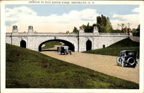 Ak Brooklyn New York City USA, Brücke im Bay Bridge Park