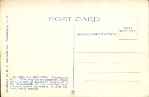 Ak Washington DC USA, Gemeindegebäude