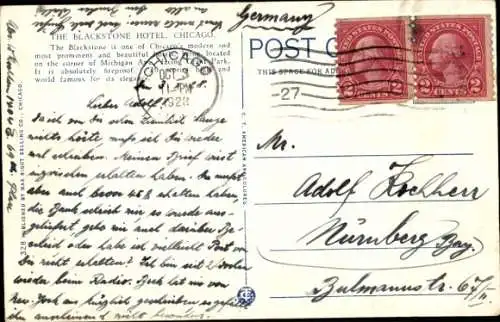 Ak Chicago Illinois USA, Blackstone Hotel