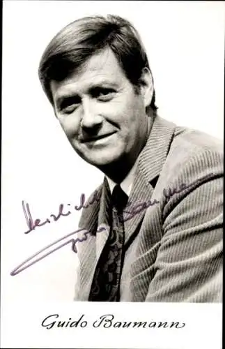 Ak Schauspieler Guido Baumann, Portrait, Autogramm