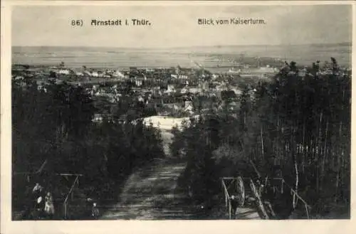 Ak Arnstadt in Thüringen, Gesamtansicht, Kaiserturm