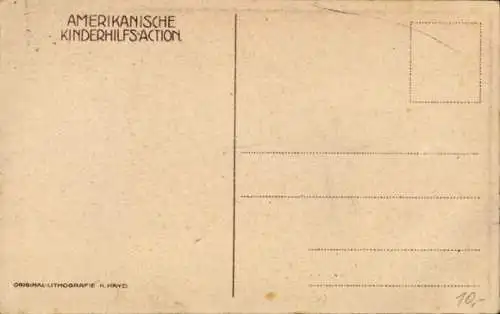 Künstler Ak Hayd, K., Amerikanische Kinderhilfsaktion, Kinder beim Essen