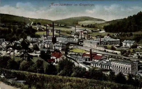 Ak Auerhammer Aue im Erzgebirge Sachsen, Gesamtansicht