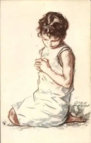 Künstler Ak Marr, Carl, Wohlfahrtskarte, Kind