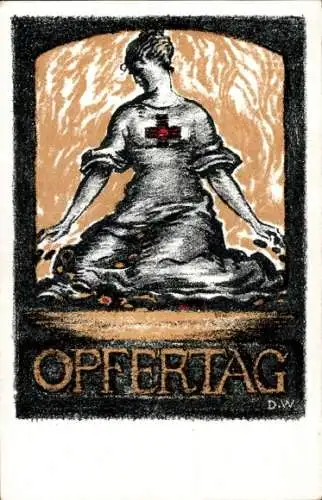 Künstler Ak Ditz, Walter, Opfertag 1917, Bayerisches Landeskomitee vom Roten Kreuz