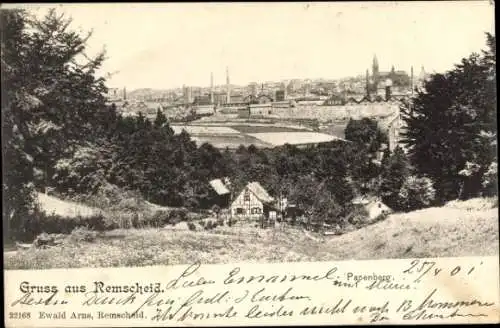 Ak Remscheid im Bergischen Land, Panorama, Papenberg