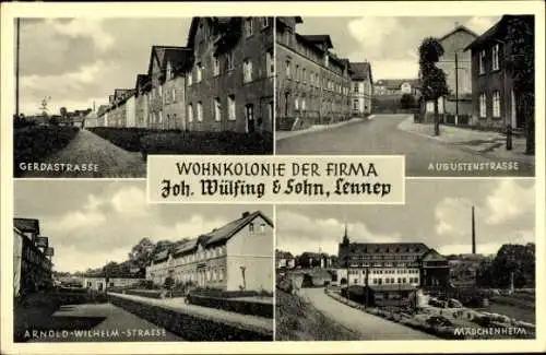 Ak Lennep Remscheid, Wohnkolonie der Firma Joh. Wülfing & Sohn, Gerdastraße, Mädchenheim