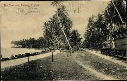 Ak Colombo Ceylon Sri Lanka, Sea-coast Railway