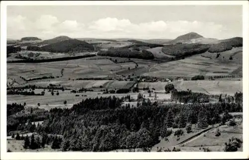 Ak Hofbieber in der Rhön, Milseburg, Blick von Wasserkuppe und Sieblos