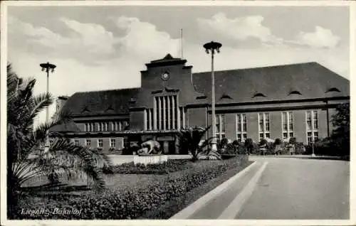 Ak Legnica Liegnitz Schlesien, Bahnhof