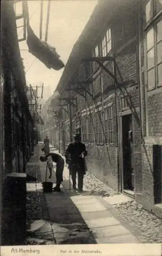 Ak Hamburg Mitte Altstadt, Hof in der Steinstraße