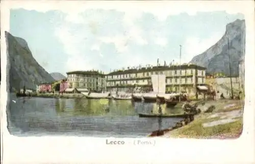 Ak Lecco Lago di Lecco Lombardia, Porto