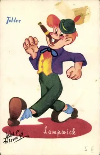 Künstler Ak Walt Disney, Lampwick, Reklame Chocolats Tobler