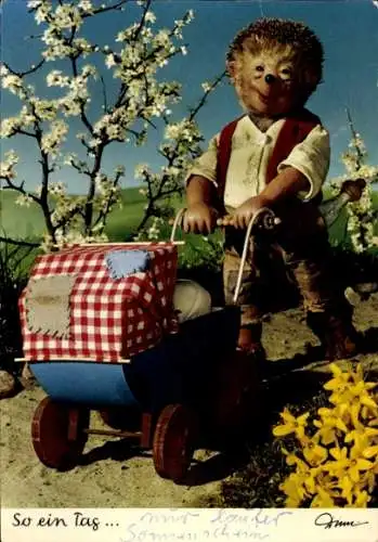 Ak Mecki der Igel, So ein Tag..., Spaziergang, Kinderwagen