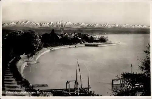 Ak Friedrichshafen am Bodensee, Kirchturm, Promenade