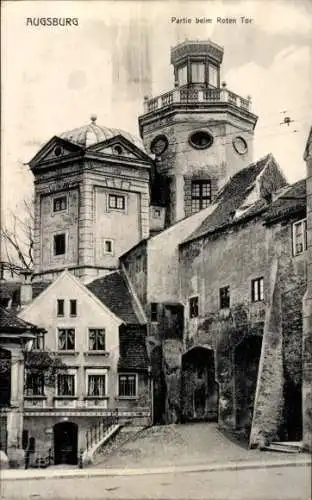 Ak Augsburg in Schwaben, Rotes Tor