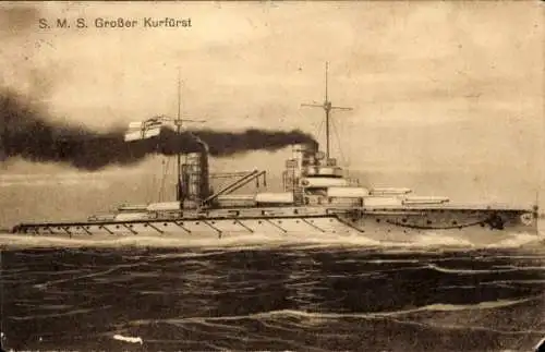 Ak Deutsches Kriegsschiff, SMS Großer Kurfürst, Kaiserliche Marine