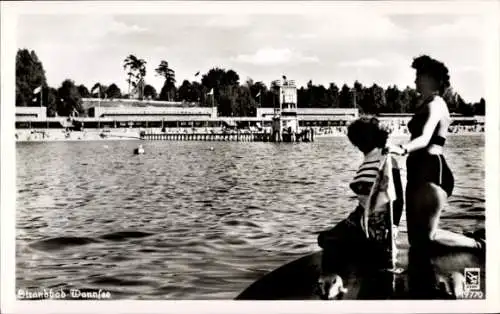 Ak Berlin Zehlendorf Wannsee, Strandbad