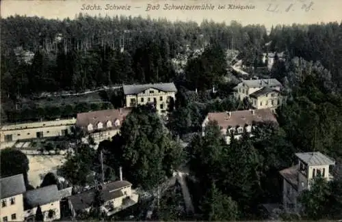 Ak Bad Schweizermühle Rosenthal Bielatal in Sachsen, Teilansicht