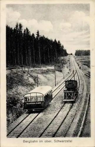 Ak Lichtenhain an der Bergbahn Schwarzatal Thüringen, Bergbahn