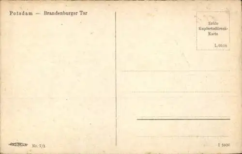 Ak Potsdam, Brandenburger Tor