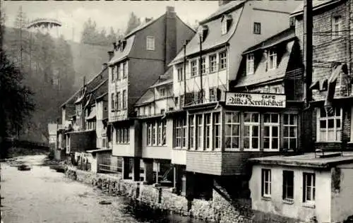 Ak Monschau Montjoie in der Eifel, Rur, Hotel Cafe Alte Herrlichkeit