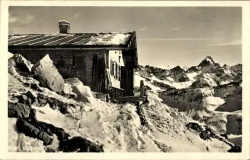 Ak Oberstdorf im Oberallgäu, Nebelhorn, Gipfelhütte