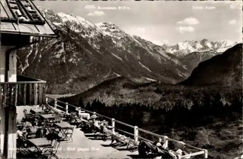 Ak Mittenwald in Oberbayern, Kranzberghaus, Tiroler Alpen, Brunnstein