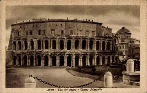 Ak Roma Rom Lazio, Via del Mare e Teatro Marcello