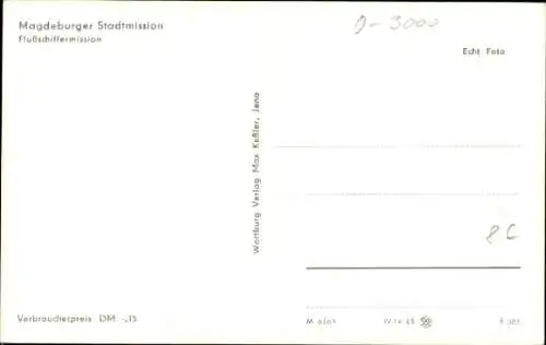 Ak Magdeburg an der Elbe, Magdeburger Stadtmission, Flussschiffermission, Kircheninnenraum