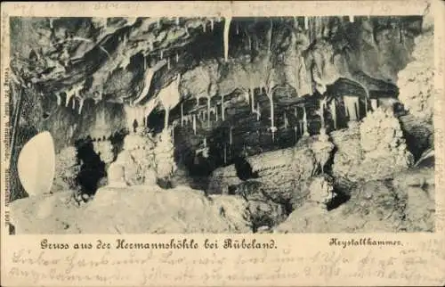 Ak Rübeland Oberharz am Brocken, Hermannshöhle, Kristallkammer