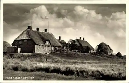 Ak Hallig Hooge in Nordfriesland, Schulwarf