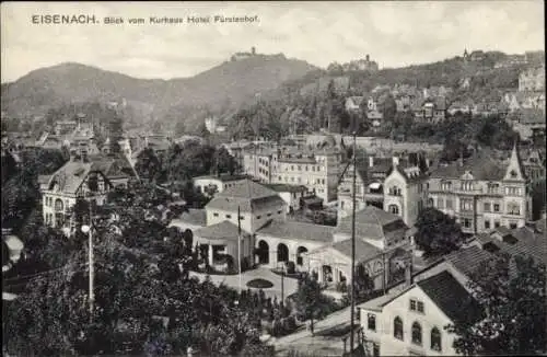 Ak Lutherstadt Eisenach in Thüringen, Blick vom Kurhaus Hotel Fürstenhof