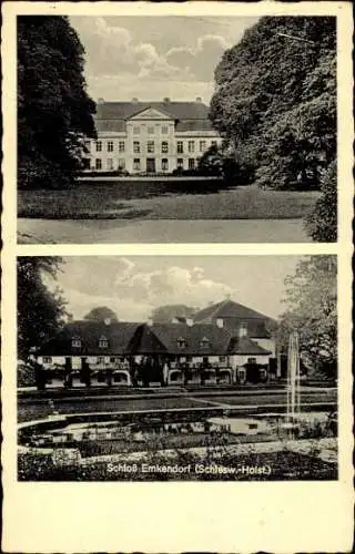 Ak Emkendorf in Schleswig Holstein, Schloss, Gartenanlage