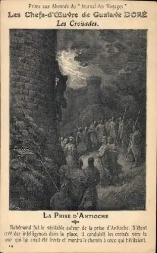 Künstler Ak Die Meisterwerke von Gustave Dore, Die Kreuzzüge, Die Eroberung von Antiochia